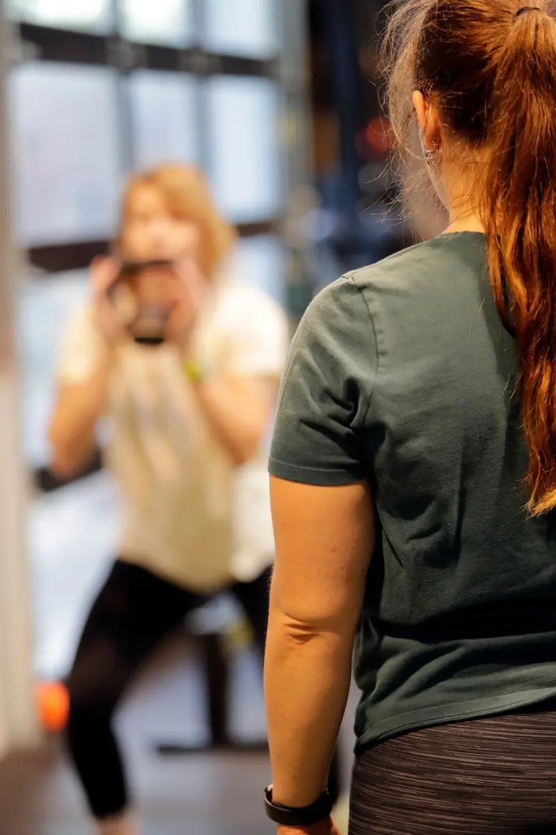 Face à face avec le coach pendant la séance